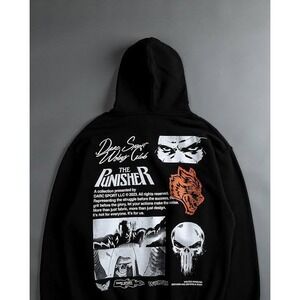 Darc Sport Marvel The‎ Punisher Hero Elite Series Fleece Graphic Hoodie Black M